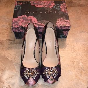 Designer Floral Heels